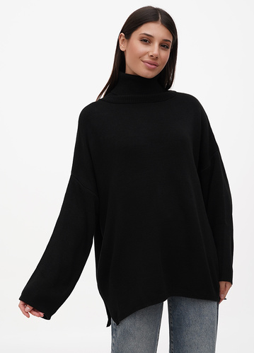 Фото ракурс 1 - Жіночий чорний светр EQUILIBRI артикул W342 014 000 Black FW2024