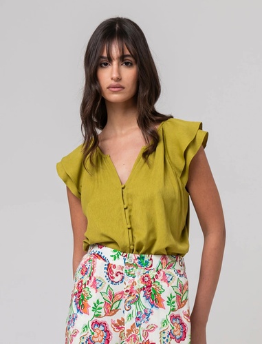 Фото ракурс 1 - Жіноча зелена блузка Piazza Italia артикул 50675 PISTACHIO GREEN SS2025