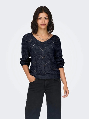 Фото ракурс 1 - Женский синий свитер Only артикул 15302387 TOTAL ECLIPSE FW2025