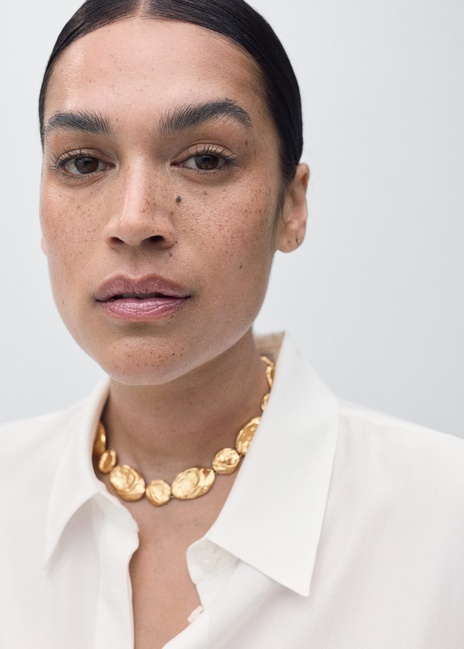 Фото ракурс 6 - Жіноча молочна сорочка Mango артикул 17084140 02 1 season