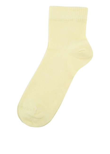 Женские желтые носки EQUILIBRI артикул W711 003 000 Yellow No season Фото ракурс 1 - Женские желтые носки EQUILIBRI артикул W711 003 000 Yellow No season