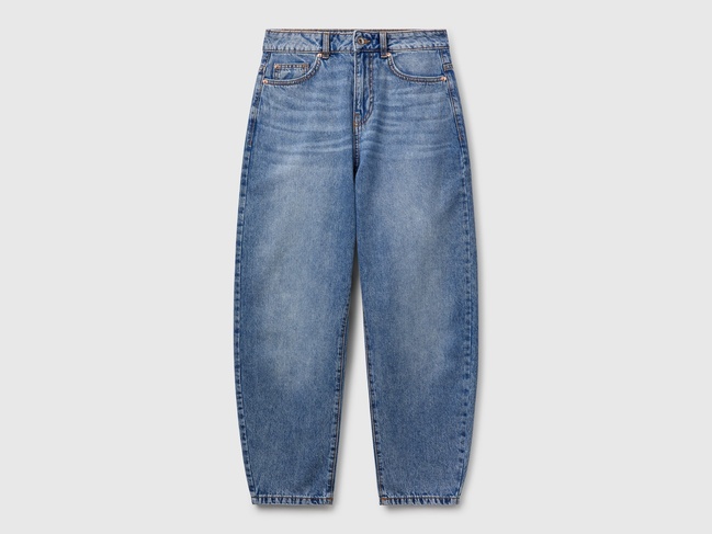 Женские синие джинсы Benetton артикул 4SHBDE00I 902 25A Фото ракурс 6 - Женские синие джинсы Benetton артикул 4SHBDE00I 902 25A