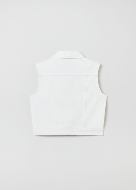 Фото ракурс 2 - Белый жилет для девочек OVS артикул 1767837 ASSORTED SS2024