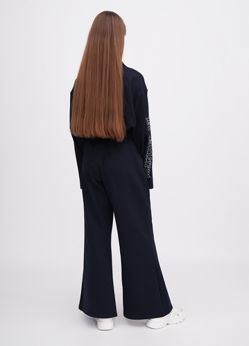 Фото ракурс 2 - Жіночі сині штани EQUILIBRI артикул NW291004 200 NAVY BLUE FW2025