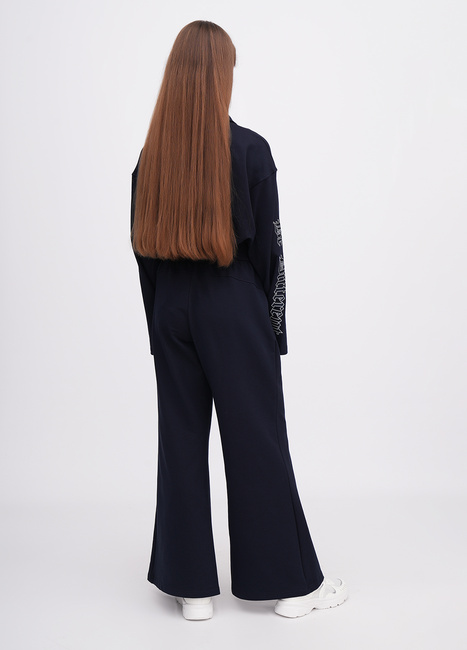 Фото ракурс 2 - Жіночі сині штани EQUILIBRI артикул NW291004 200 NAVY BLUE FW2025