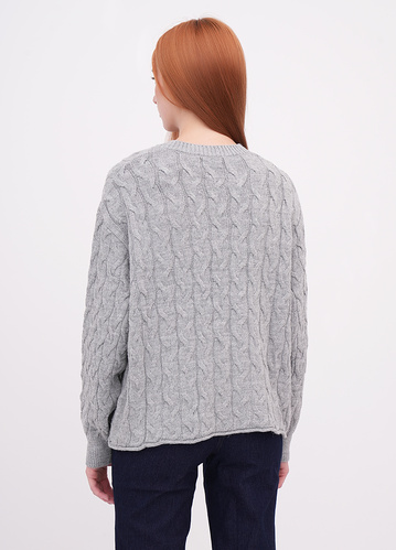 Фото ракурс 2 - Жіночий сірий светр EQUILIBRI артикул W342 065 000 Grey FW2025