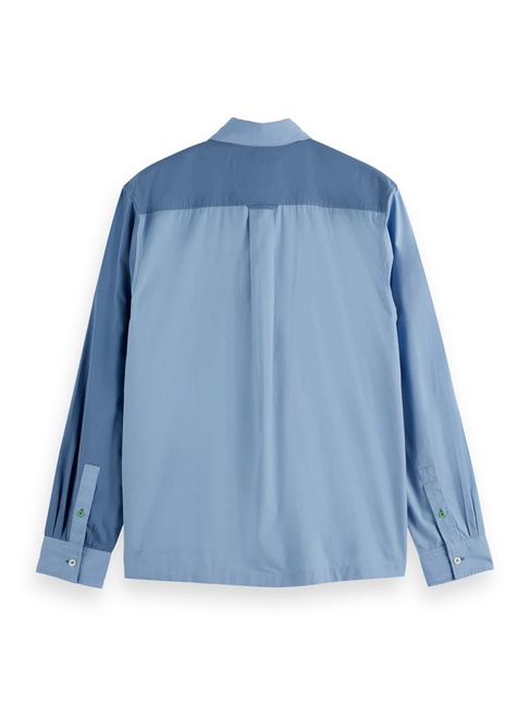 Фото ракурс 6 - Мужская голубая рубашка SCOTCH & SODA артикул 181708 410 FW2025