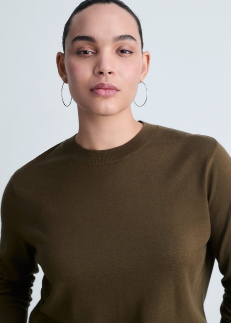 Фото ракурс 6 - Жіночий хакі джемпер Mango артикул 87014081 37 8 season