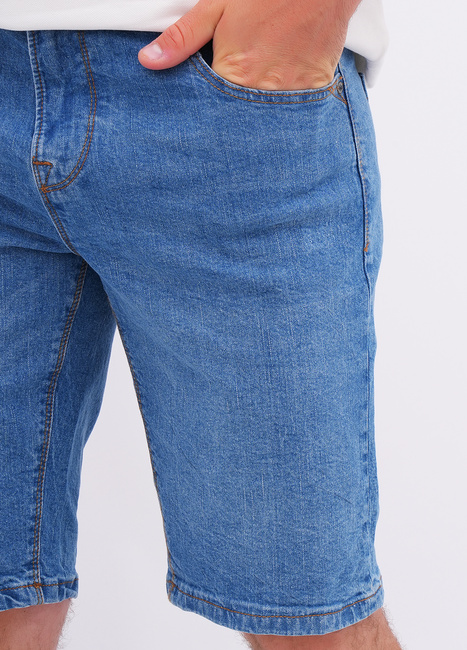 Чоловічі сині шорти Lee Cooper артикул LCM251-5045 Mid blue FW2025 Фото ракурс 4 - Чоловічі сині шорти Lee Cooper артикул LCM251-5045 Mid blue FW2025