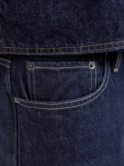 Фото ракурс 6 - Мужские синие шорты Jack & Jones артикул 12272214 Blue denim FW2025