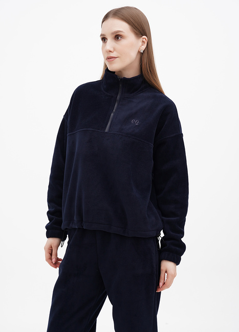 Фото ракурс 1 - Жіночий синій світшот EQUILIBRI артикул El PL Sweat EQ NAVY BLUE FW2024