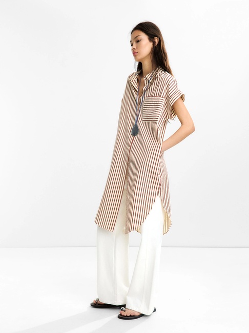 Жіноча коричнева сукня Parfois артикул 231804 _BR FW2025 Фото ракурс 3 - Жіноча коричнева сукня Parfois артикул 231804 _BR FW2025