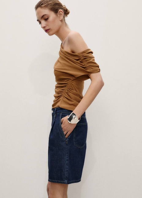 Фото ракурс 4 - Жіночі сині шорти Mango артикул 87067705 TS 8 season