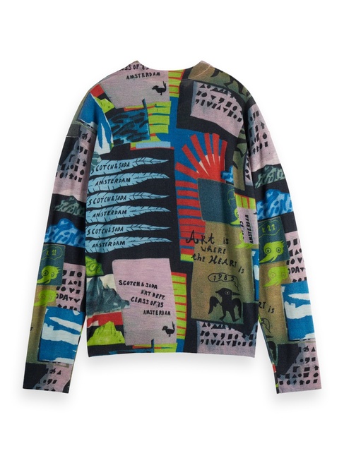 Фото ракурс 6 - Чоловічий чорний светр SCOTCH & SODA артикул 181715 021 FW2025