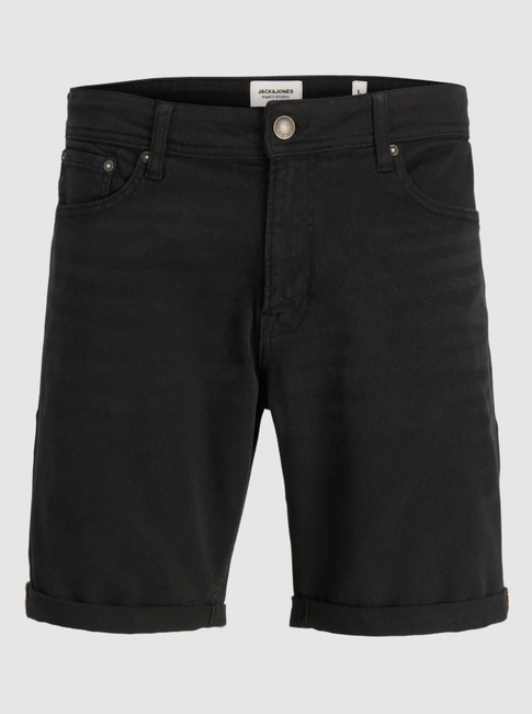 Фото ракурс 1 - Мужские черные шорты Jack & Jones артикул 12274985 Black Sand FW2025