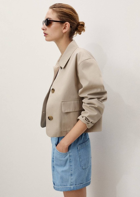 Жіночі сині шорти Mango артикул 87080607 TM 8 season Фото ракурс 5 - Жіночі сині шорти Mango артикул 87080607 TM 8 season