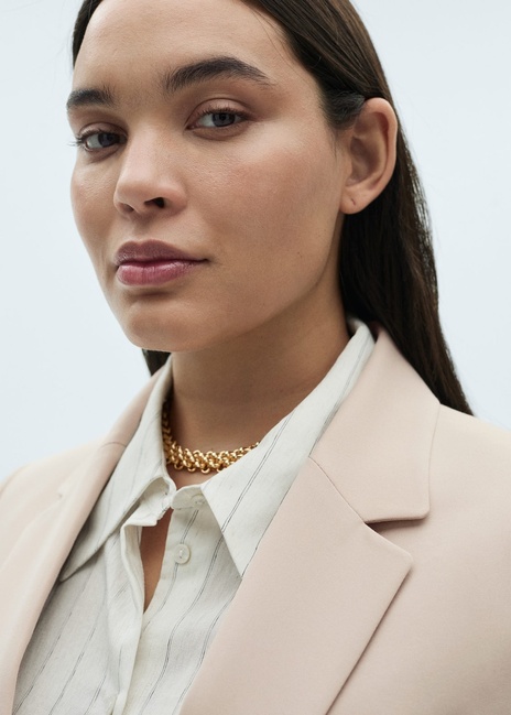 Жіночий бежевий пiджак Mango артикул 87010379 06 8 season Фото ракурс 5 - Жіночий бежевий пiджак Mango артикул 87010379 06 8 season