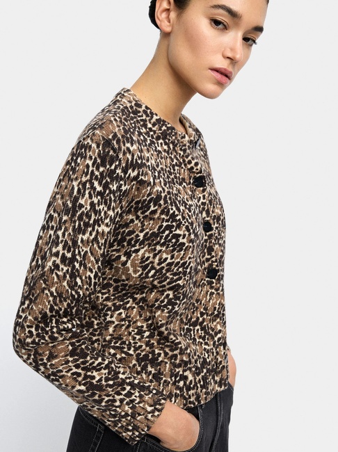 Женский коричневый кардиган Parfois артикул 238412 _BM FW2025 Фото ракурс 3 - Женский коричневый кардиган Parfois артикул 238412 _BM FW2025