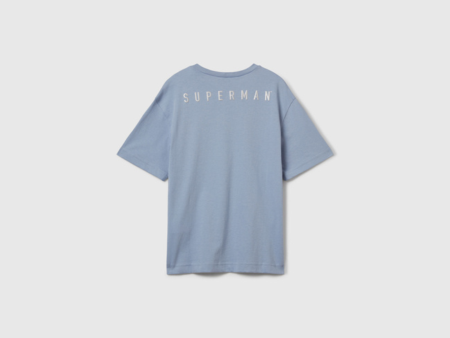 Фото ракурс 2 - Синяя футболка для мальчиков Benetton артикул 3JERC10PO.G 0W2 25A