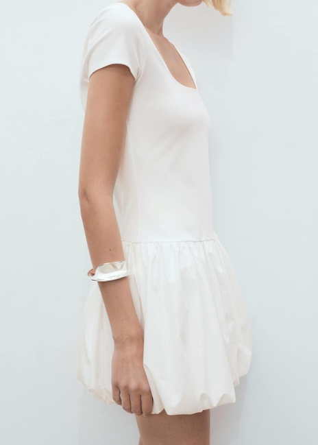 Фото ракурс 5 - Женское белое платье Mango артикул 87069208 01 8 season