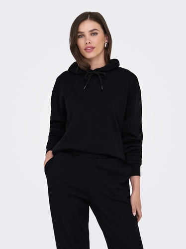 Фото ракурс 1 - Жіноче чорнe худі Only артикул 15356341 Black FW2025