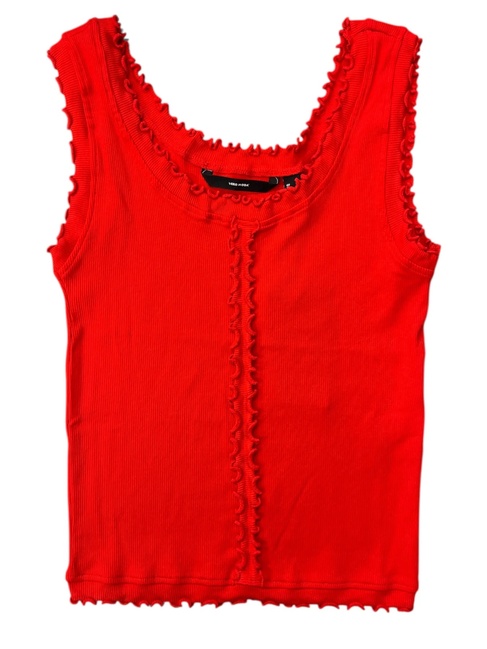 Женский красный топ Vero Moda артикул 10324099 FIERY RED FW2025 Фото ракурс 1 - Женский красный топ Vero Moda артикул 10324099 FIERY RED FW2025