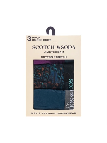 Фото ракурс 2 - Мужской разноцветный набор белья SCOTCH & SODA артикул SSFA25M156476 442 FW2025