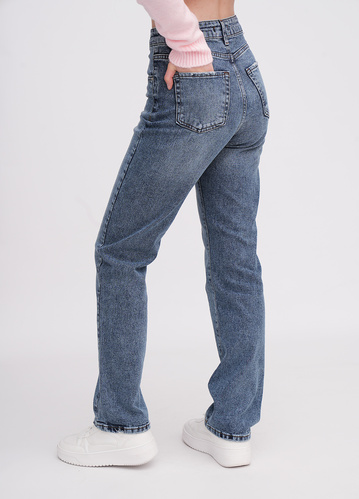 Фото ракурс 2 - Жіночі сині джинси EQUILIBRI артикул W568 024 000 Blue FW2025