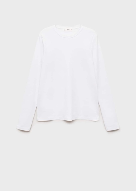 Фото ракурс 3 - Женский белый лонгслив Mango артикул 87000441 01 8 season