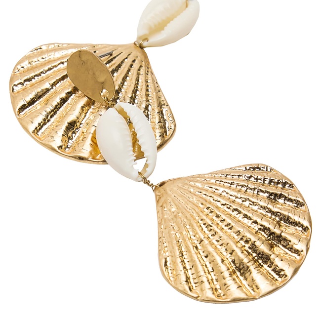 Женские золотые серьги Parfois артикул 234968 _WT FW2025 Фото ракурс 2 - Женские золотые серьги Parfois артикул 234968 _WT FW2025