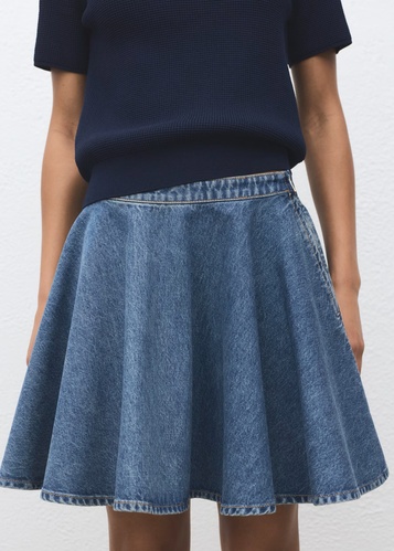 Фото ракурс 1 - Женская синяя юбка Mango артикул 17064788 TM 1 season