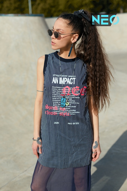 Жіноча синя майка EQUILIBRI артикул NW452002 000 NAVY BLUE SS2026 Фото ракурс 1 - Жіноча синя майка EQUILIBRI артикул NW452002 000 NAVY BLUE SS2026