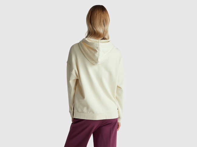 Фото ракурс 2 - Жіноча бежева олімпійка Benetton артикул 3UNID500R 3C9 25A