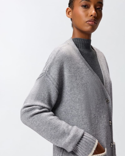Фото ракурс 4 - Жіночий сірий кардиган Pinko артикул 105451-A2Q9 II2 FW2025