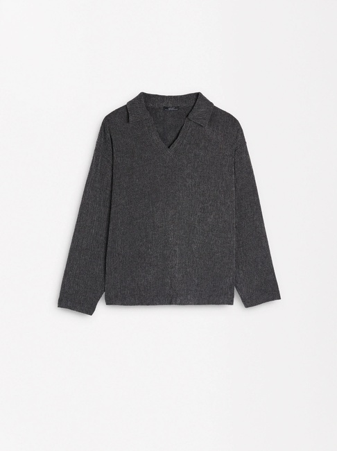 Жіноча сіра блузка Parfois артикул 229333 _AN SS2025 Фото ракурс 5 - Жіноча сіра блузка Parfois артикул 229333 _AN SS2025