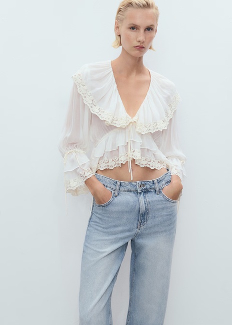 Жіночі сині джинси Mango артикул 17001207 TM 1 season Фото ракурс 4 - Жіночі сині джинси Mango артикул 17001207 TM 1 season