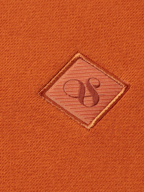 Чоловічий помаранчевий светр SCOTCH & SODA артикул 181275 610 FW2025 Фото ракурс 7 - Чоловічий помаранчевий светр SCOTCH & SODA артикул 181275 610 FW2025