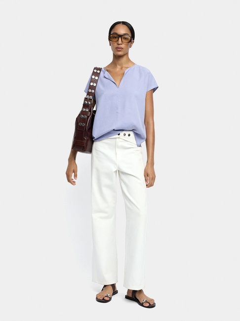 Женская синяя блузка Parfois артикул 240417 _BL FW2025 Фото ракурс 4 - Женская синяя блузка Parfois артикул 240417 _BL FW2025