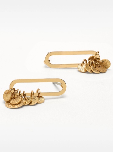 Фото ракурс 2 - Жіночі золоті сережки Parfois артикул 231608 _GD SS2025