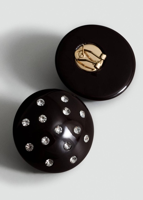 Фото ракурс 2 - Женские черные серьги Mango артикул 17067795 30 1 season