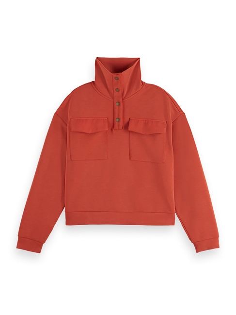 Фото ракурс 5 - Женский красный свитер SCOTCH & SODA артикул U9E00868T U602 FW2025