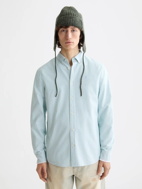 Мужская зеленая рубашка SCOTCH & SODA артикул 181231 300 FW2025 Фото ракурс 1 - Мужская зеленая рубашка SCOTCH & SODA артикул 181231 300 FW2025