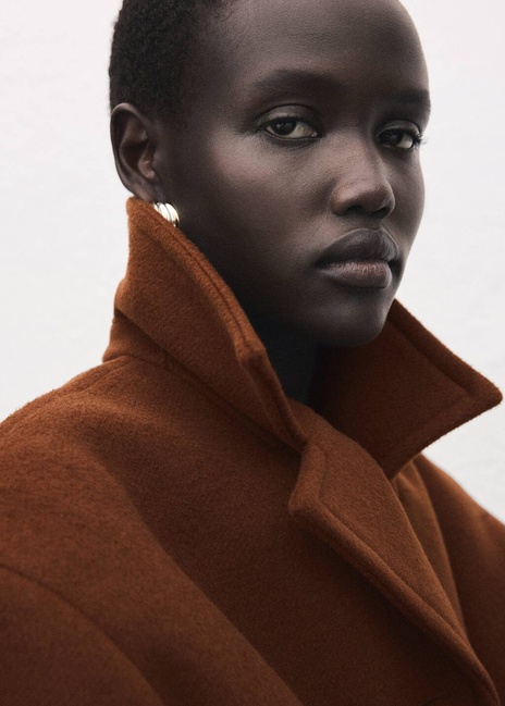 Женское бежевое пальто Mango артикул 27061259 09 2 season Фото ракурс 4 - Женское бежевое пальто Mango артикул 27061259 09 2 season