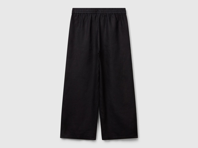 Фото ракурс 3 - Жіночі чорні штани Benetton артикул 4AGHDF09G 100 25P