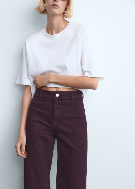 Фото ракурс 4 - Женские бордовые джинсы Mango артикул 27011245 77 2 season