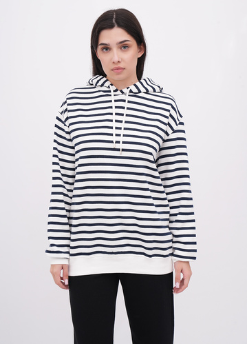 Фото ракурс 1 - Жіноче білe худі EQUILIBRI артикул W232 013 000 White FW2025