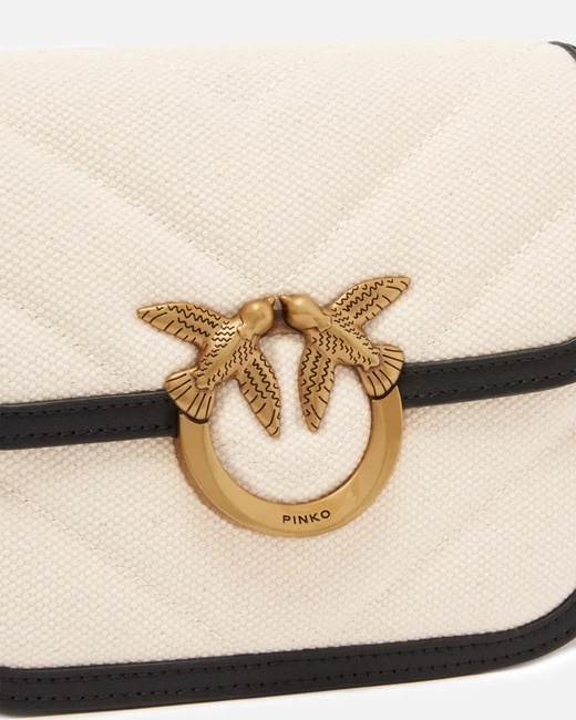 Женская молочная сумка Pinko артикул 104297-A2C7 CZ9Q SS2025 Фото ракурс 3 - Женская молочная сумка Pinko артикул 104297-A2C7 CZ9Q SS2025