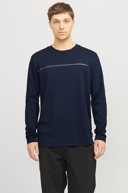 Фото ракурс 6 - Чоловічий синій лонгслів Jack & Jones артикул 12273134 Sky Captain SS2025