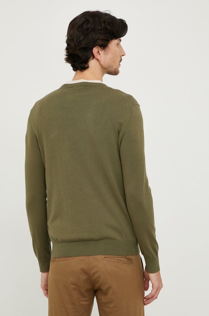 Фото ракурс 2 - Чоловічий хакі светр Sisley артикул 10F2S1C78 35A 25P