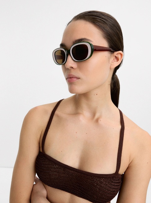 Женские зеленые очки Parfois артикул 231646 _BM SS2025 Фото ракурс 5 - Женские зеленые очки Parfois артикул 231646 _BM SS2025